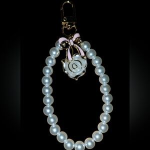 Hand Crafted Pearl Bag Charm/Key Chain